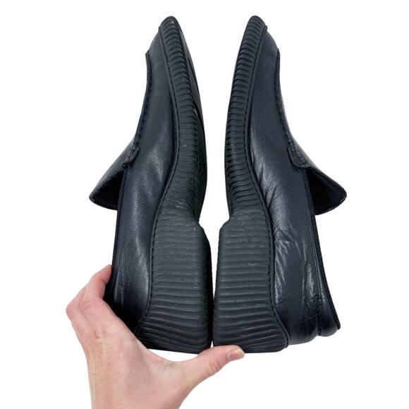 Vintage Y2K Kenneth Cole Black Leather Square Toe Loafers Men's Size 10.5 VGUC - Picture 5 of 8